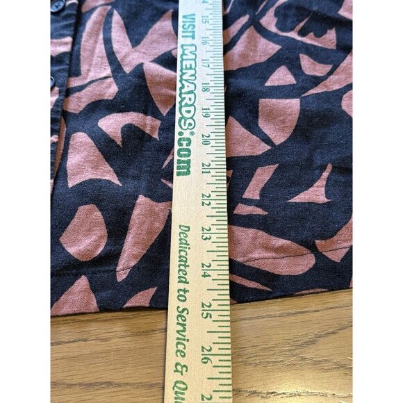 A New Day Linen Blend‎ Blouse Top Size XL Floral Short Sleeve Button *Like New* - Picture 4 of 9